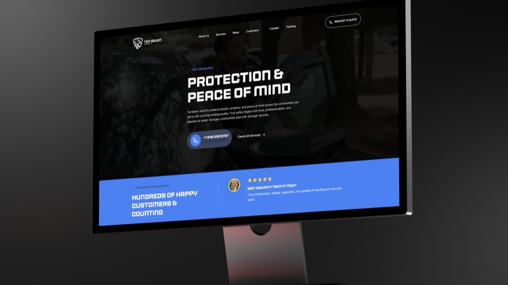 Ten Seven Security project by Jon Grogan and Animus Digital